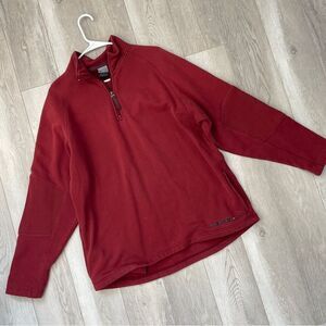 Vintage Nike Sweatshirt collared quarter zip mens Red (medium) sporty y2k preppy